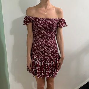 Zara printed mini dress